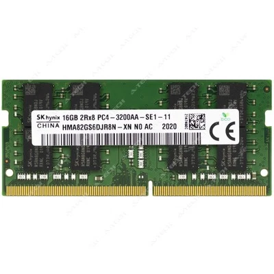 Hynix 16GB DDR4 3200MHz PC4-25600 2Rx8 SODIMM Laptop Memory RAM HMA82GS6DJR8N-XN - Image 1 of 2