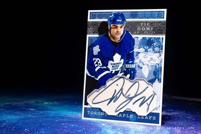 Tie Domi Toronto Maple Leafs Expansion Era Signature Cut Card *oversized - Auto - Image 1 of 2