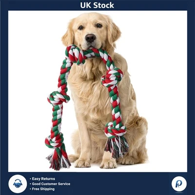 Durable 37-Inch Rope Toy for Dogs – Tug & Chew with Knots, Perfect Holiday Gift - Image 1 of 4