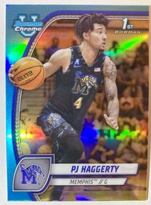 2024-25 Bowman Chrome University U #59 PJ HAGGERTY 1st Sky Blue Refractor - Bild 1 von 2