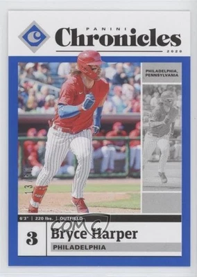 2020 Panini Chronicles Blue /50 Bryce Harper #30 - Image 1 of 2