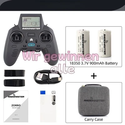 Radiomaster Zorro Elrs Lbt Version 2.4ghz Rc Sender 2 Akku Mit Tragetasche - Bild 1 von 4
