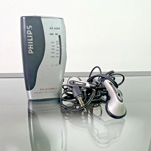 Philips AE6360 tragbares FM-Stereo-Radio funktionierende Handkopfhörer - Bild 1 von 12