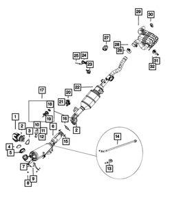 Aislador de escape Mopar genuino 68454590AA - Imagen 1 de 1