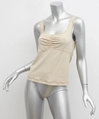 Camiseta sin mangas MARC JACOBS beige nude puntada en contraste elástica cami 6 NUEVA Foto 1 de 4