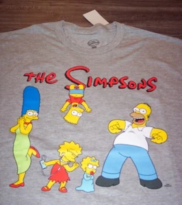 THE SIMPSONS Family T-Shirt MENS LARGE NEW 1990's Homer Bart Marge Lisa Simpson - Picture 1 of 4