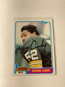 Green Bay Packers GEORGE CUMBY Signed Card - Picture 1 of 1