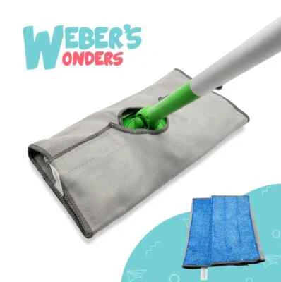 Juego de 4 recambios para fregona de microfibra - Lavable reutilizable duradero - Compatible con Swiffer Foto 1 de 4