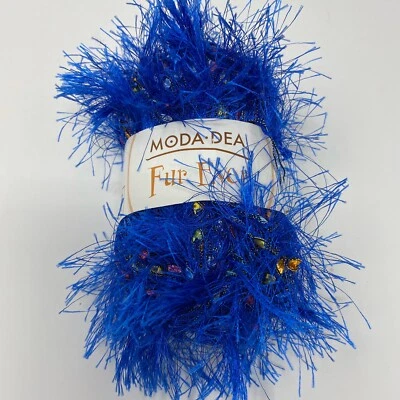 Moda Dea Fur Ever Eyelash Yarn ~ Color Blue Heaven ~ Polyester Nylon - Image 1 of 2
