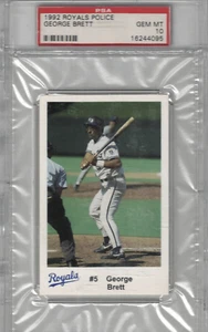 1992 POLICE GEORGE BRETT PSA 10 ROYALS ALL STAR HOF - Foto 1 di 1