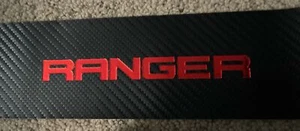 4pc Red Chrome Carbon Fiber Door Plate Sill Scuff Cover Protector - Ranger - Picture 1 of 6