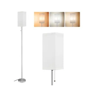 Floor Lamp for Living Room Bedroom - 3 Color Temperature Silver Standing Lamp... - Picture 1 of 7