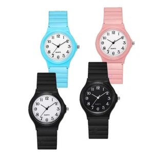 Wrist Watch Soft Band，Ultra-Thin Analog Quartz Watches for Men, Women and kids - Picture 1 of 19