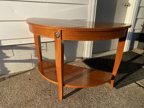 Ethan Allen Medallion Collection 40" Half Round Demilune Console Table #25-9500 Cover