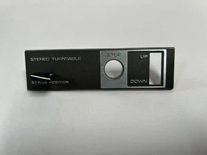 Vintage Originale Pioneer PL-15D-II Giradischi Stop Up Down Faceplate Tag Parte (A5) - Foto 1 di 4