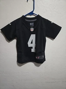 Las Vegas Raiders Jersey 2T Toddler Jersey 2 T Black #4 Carr Nike - Picture 1 of 15