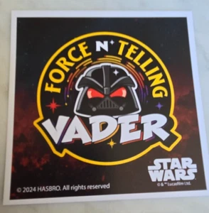 2024 SDCC COMIC CON HASBRO EXCLUSIVE STAR WARS DARTH VADER FORCE PROMO CARD - Picture 1 of 1