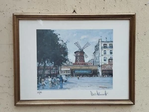 Antigua Litografía Numerada 118/160 De Dario Biancardi Moulin Rouge De París - Imagen 1 de 13