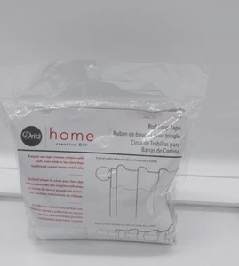 1 Dritz Home Creative DIY Woven Rod Loop Tape, 4" x 6 Yd White - Picture 1 of 6