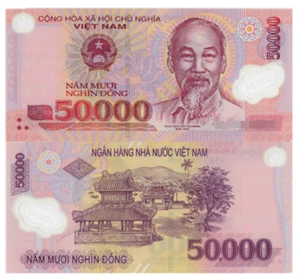 Vietnam 50000 DOLLARS BANKNOTE CURRENCY VND 50000 Vietnamese Dong UNC - Picture 1 of 1