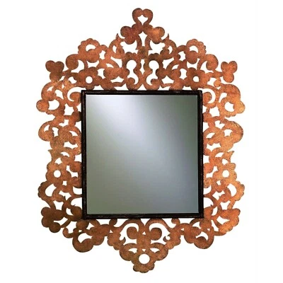 Precioso Espejo de Pared Estilo Vintage Dorado Calado Extra Grande Moderno Foto 1 de 2