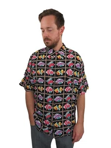 Vintage Reyn Spooner Tropical Fish Floral Hawaiian Camp Shirt Mens XL Button Up - Picture 1 of 8