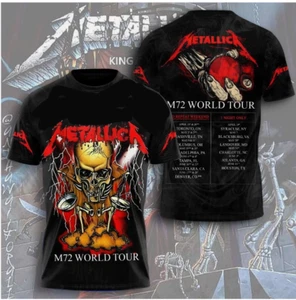 Metallica Band 3D Apparel Tour Music 2025 T-shirt Black Color All Size - Picture 1 of 4