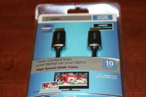Belkin Laptop To HDTV TV 10 Feet HDMI Cable Wire High Speed - Picture 1 of 3