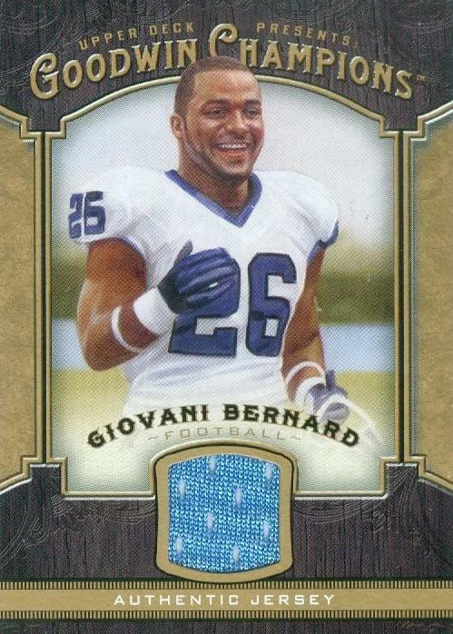 Giovani Bernard jersey relic football card (Bengals) 2014 Goodwin Champions #MGB - Image 1 of 1