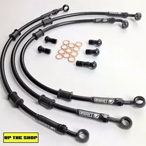 SUZUKI GSX-R600 SRAD 96-00 VENHILL F&R s/steel braided brake line hoses set RACE - Picture 1 of 4
