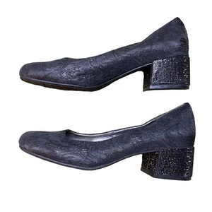 Kenneth Cole Reaction Black Block Heel Pump Heels - Picture 1 of 5