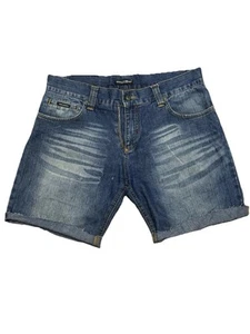 Vintage Y2K Dolce And Gabbana Mens Embriodered Mid Blue Cut Off Shorts W36 - Picture 1 of 18