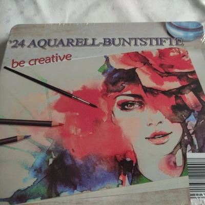 24 Aquarell-Buntstifte in der Blechdose - Neu & OVP - Bild 1 von 3