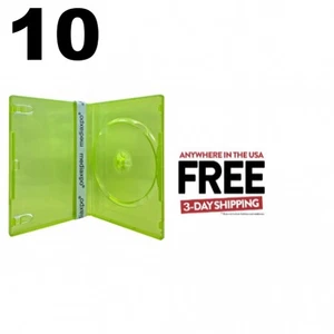 10 STANDARD Clear Green Color Single DVD Cases ** 1-3 DAY - Picture 1 of 5