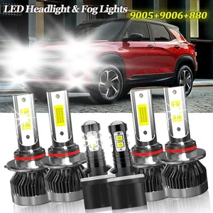 For Chevrolet Trailblazer 2002-2009 Combo LED Headlight Hi Low + Fog Light Bulbs - Picture 1 of 13