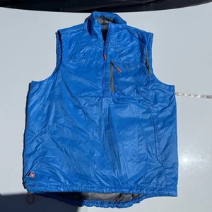 OMM Rotor Vest 1/2 Zip Running Gilet Blue Size Large - Picture 1 of 10