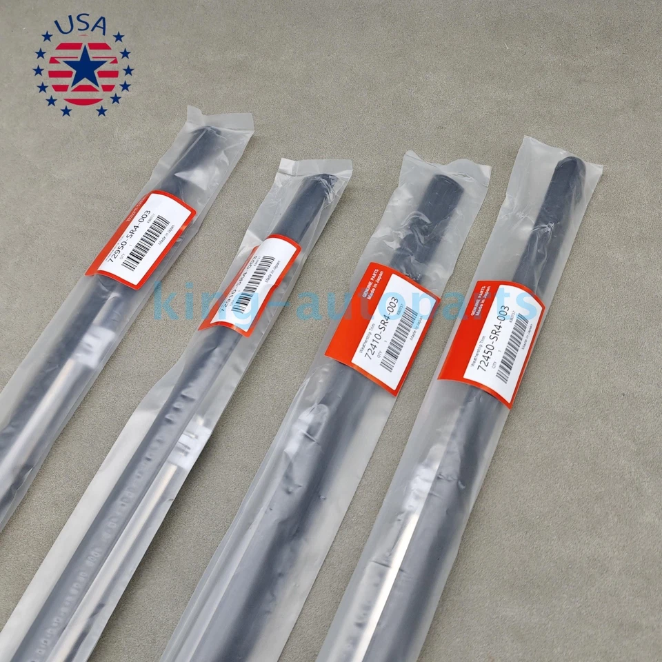 4PCS Outer Weatherstrip Door Belt Rubber Set For Honda Civic 4D Sedan 1992-1995 Foto 1 de 4