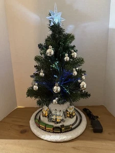 Thomas Kinkade Holiday Sparkle Weihnachtsbaum Zug Glasfaser Bradford Exchang - Bild 1 von 13