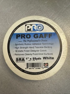 NEW PRO GAFF White Gaffers Tape - 1 inch X 55 yards - Picture 1 of 2