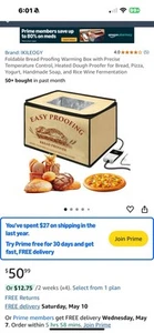Foldable Bread Proofing Warming Box with Precise Temperature Control, Heated Dou - Picture 1 of 10