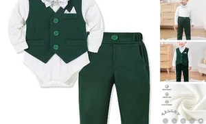Baby Boy Clothes Suit 0-24 Months Infant Gentleman Outfits Formal Dress - Picture 1 of 7