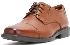 Clarks Herren Cosgrove Cap elegante Schuhe dunkelbraun Leder Größe 8 neu - Bild 1 von 8