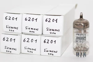Siemens 6201 / ECC801S / E81CC Vorverstärker-Röhre / Audio Preamp Tube, NOS - Picture 1 of 4