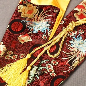 Seide Samuraischwert Tasche‌ Katana Tanto Schutzüberzug Blume Stickerei 70~130cm - Bild 1 von 5