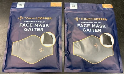 Lote de 2 máscaras faciais de cobre Tommie cobertura de pescoço ajustável camada dupla - Imagem 1 de 2