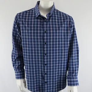 Camicia Mizzen + Main Leeward manica lunga con bottoni uomo XL orlo no tuck blu - Foto 1 di 7