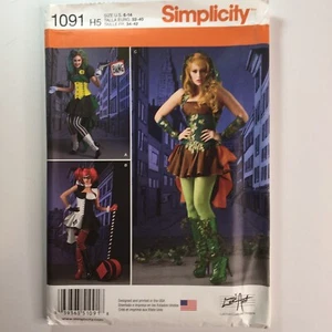 Simplicity 1091 Comic Hero Harley Ivy Costume Cos Play Ladies New Uncut Pattern - Picture 1 of 11