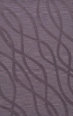 Purple Transitional Hand Hooked Waves Lines Stripes Area Rug Abstract DV10 - Image 1 of 2