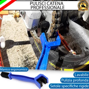 SPAZZOLA PULISCI CATENA INGRANAGGI PROFESSIONALE PER BENELLI MOTO SCOOTER - Foto 1 di 11
