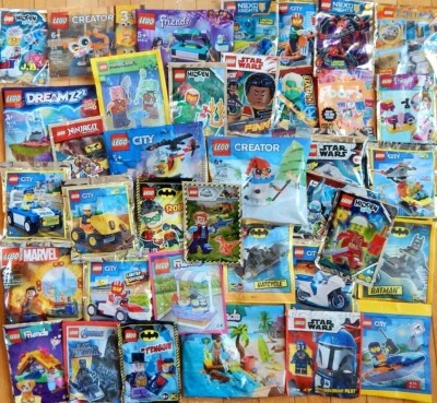 10 NEW LEGO RANDOM POLYBAG or FOIL BAG LOT minifig figure accessories minifigure - Image 1 of 2